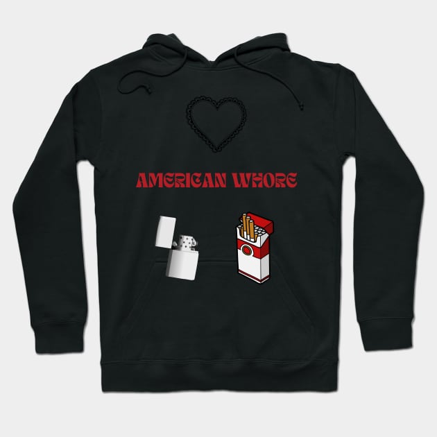 American Whore Song Print Sticker Pack Hoodie by madiwestdal